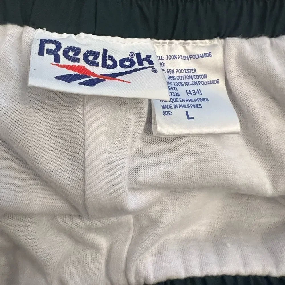 Men’s Vintage Reebok Nylon ankle zip track pants.
